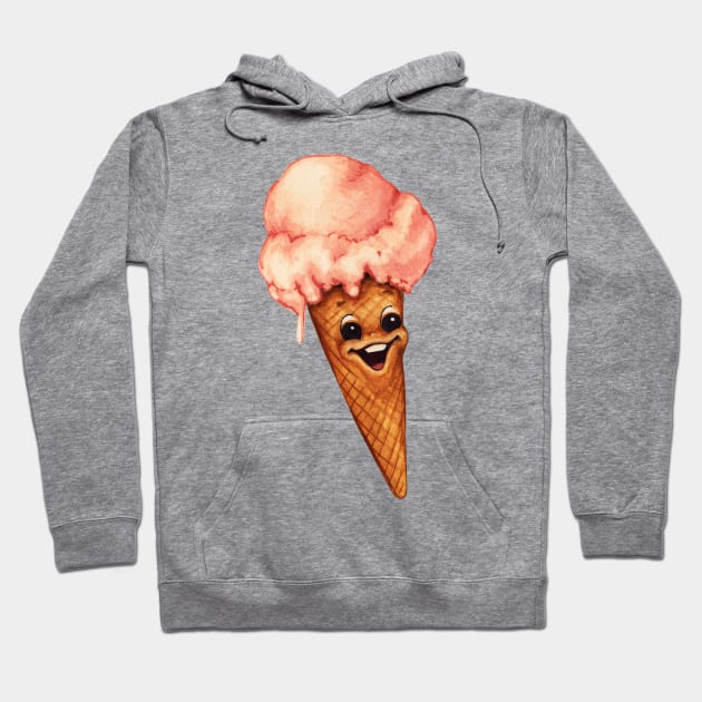 Ice Cream Cartoon Hoodie by KellyGilleran